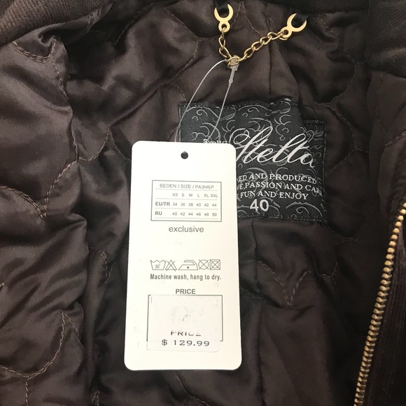 Chocolate Brown Corduroy Jacket - insulated, gold hardware - Picture 3 of 11